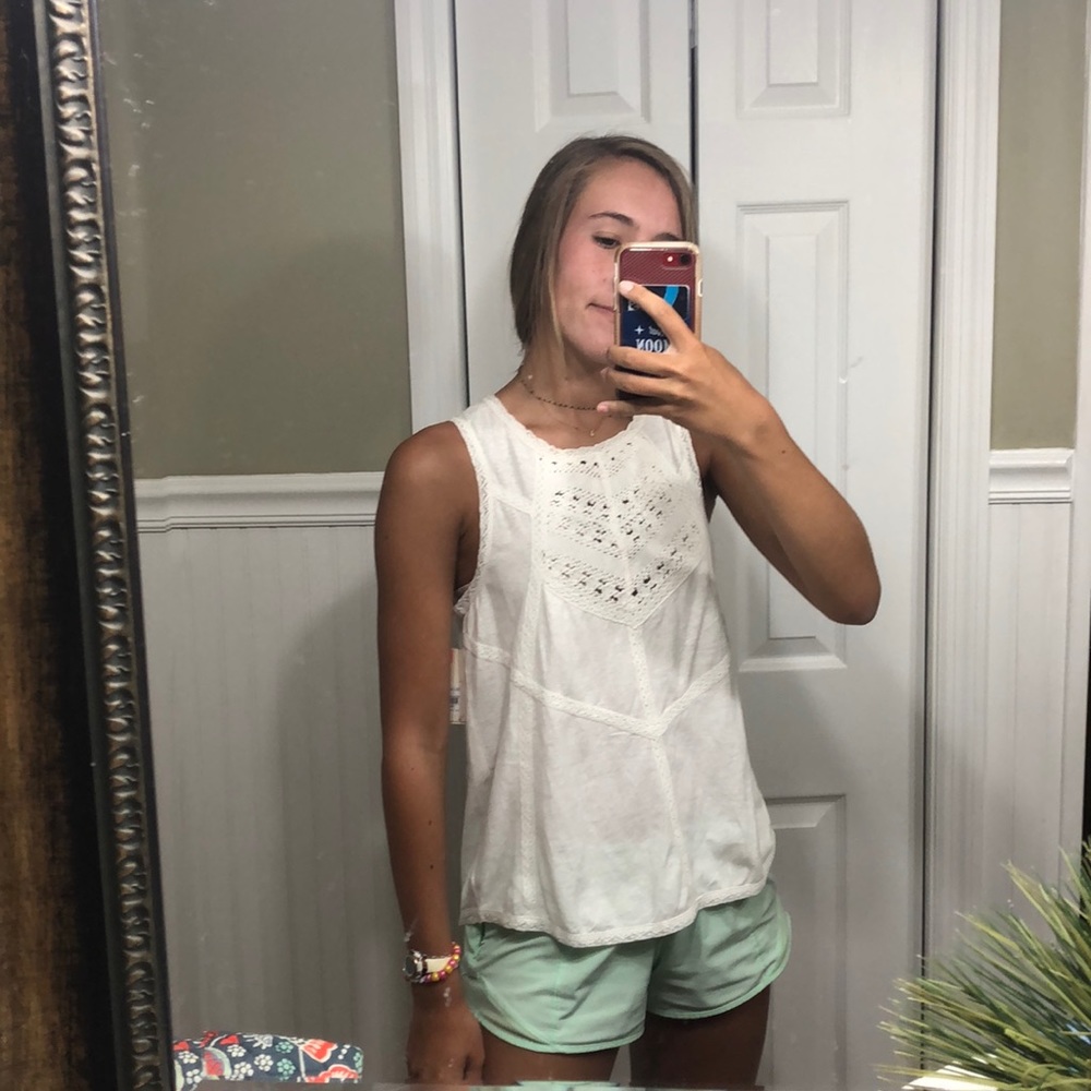 white tank top